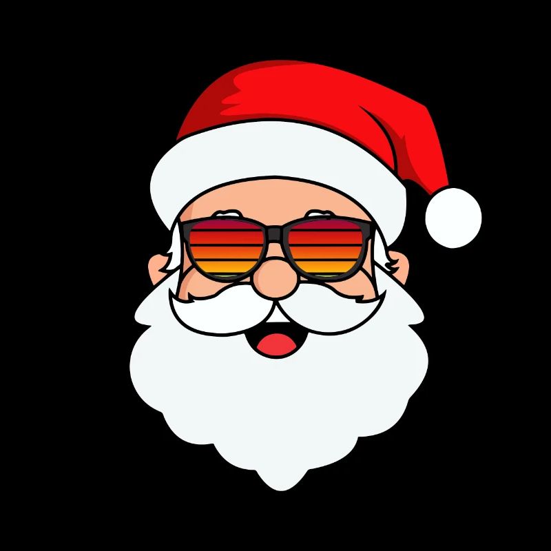 Weihnachtsmann Gesicht Mit Brille