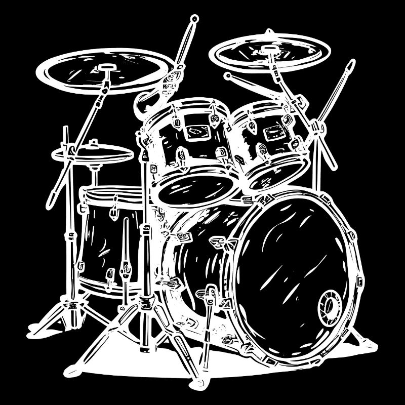 Drumkit Line Art
