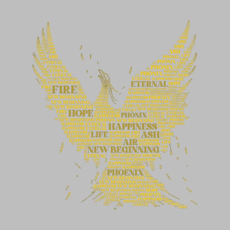 PHOENIX: Conception d’art de mots! Créatures mythiques, mythologie