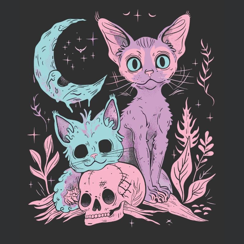 Kawaii Cat Pastel Goth Devilish
