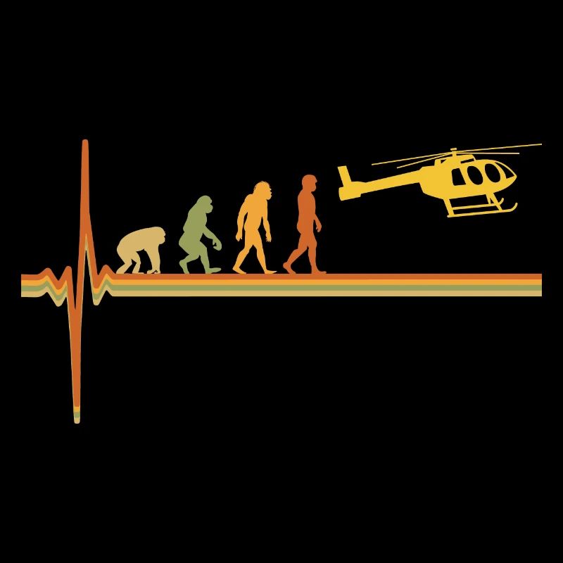 Hélicoptère pilote ECG rythme cardiaque Evolution