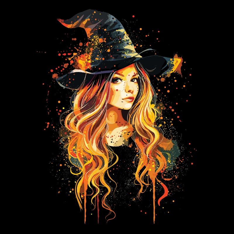 Effrayant Pin-up Sorcière Halloween