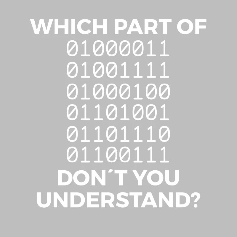 Lustiger Binärcode Spruch