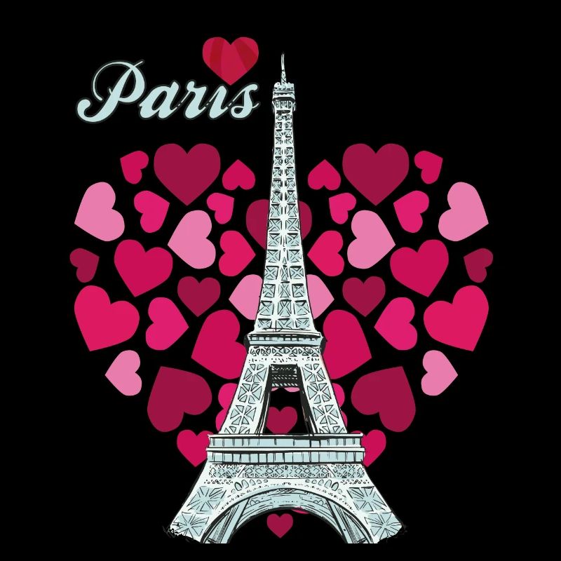 French Love Paris-Heart-Eiffel-Tower-An