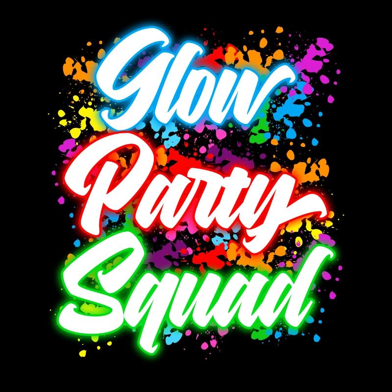 Freundschaft Ziele Glow Party Squad Neon Bright