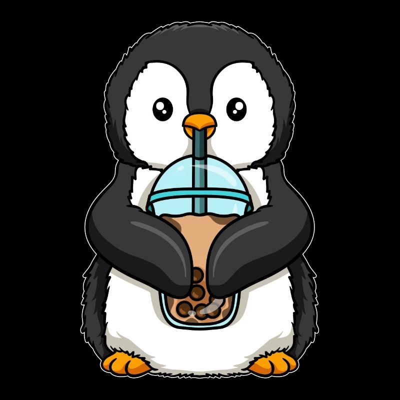 Kawaii Bubble Tea Penguin