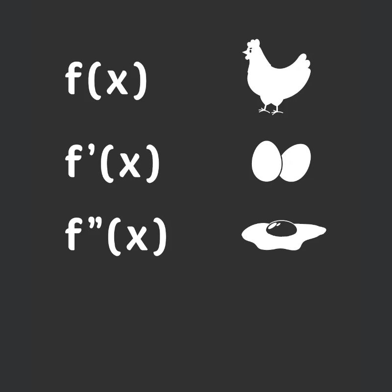 Derivative Function Chicken Egg Fried Egg Maths