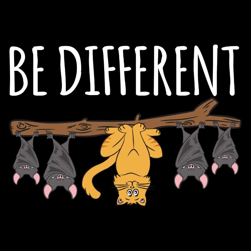 Soyez un chat différent avec des chauves-souris