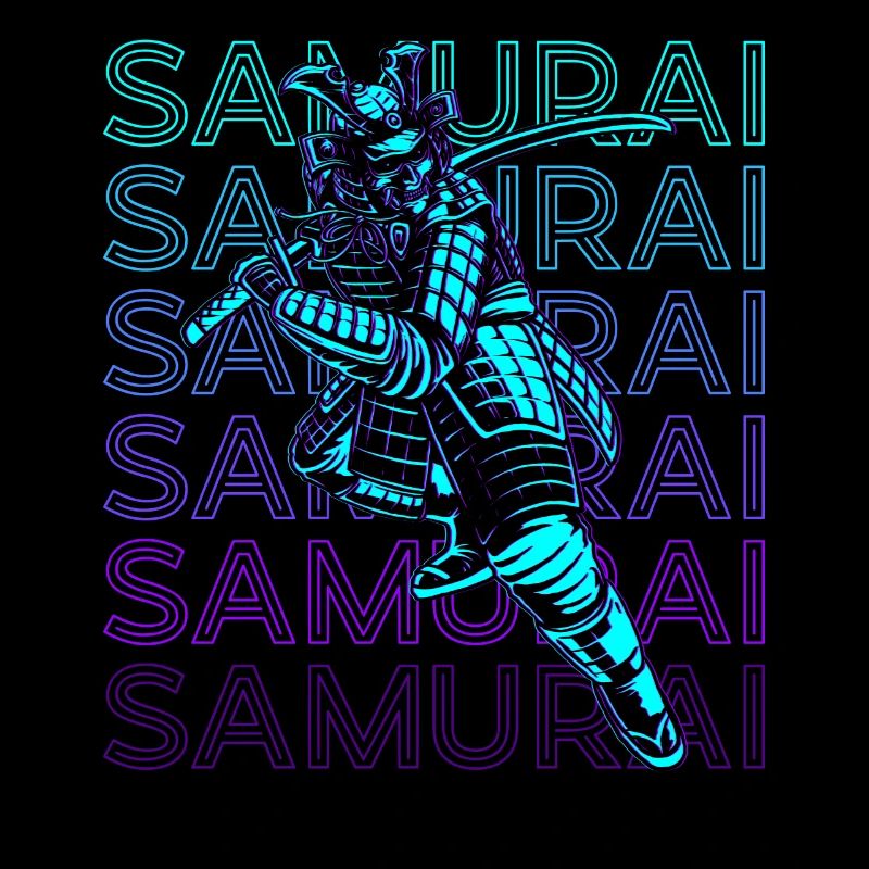Japanese Samurai Bushido Warrior Ronin Retro