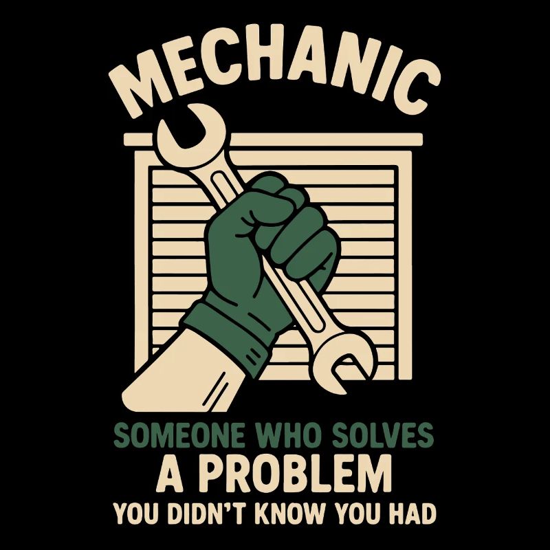 Mécanicien Résolution de problèmes Garage Drôle de dicton