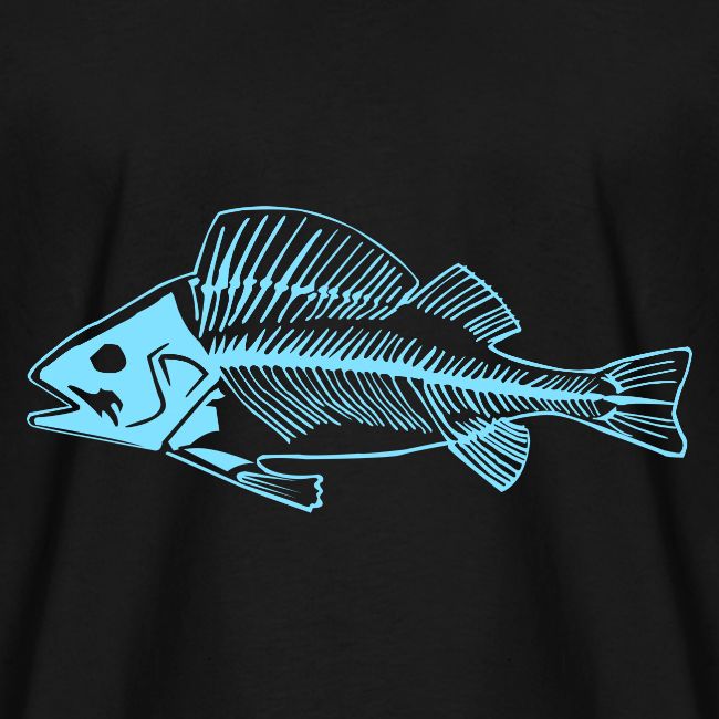Blauer Barsche, blaue Fischgräten T-Shirt