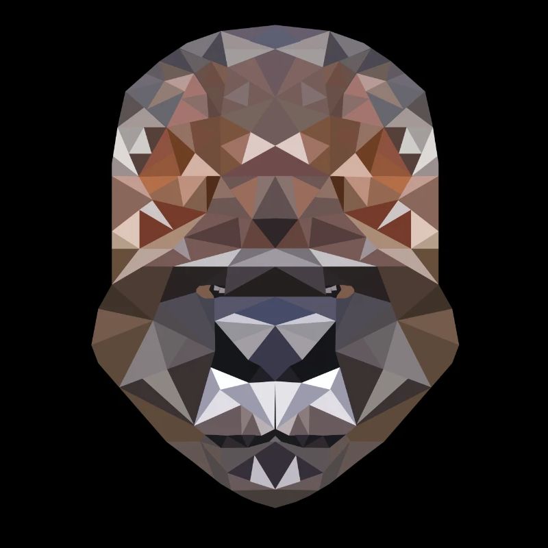 Polygon Design avec un gorille - Polygonal, Poly