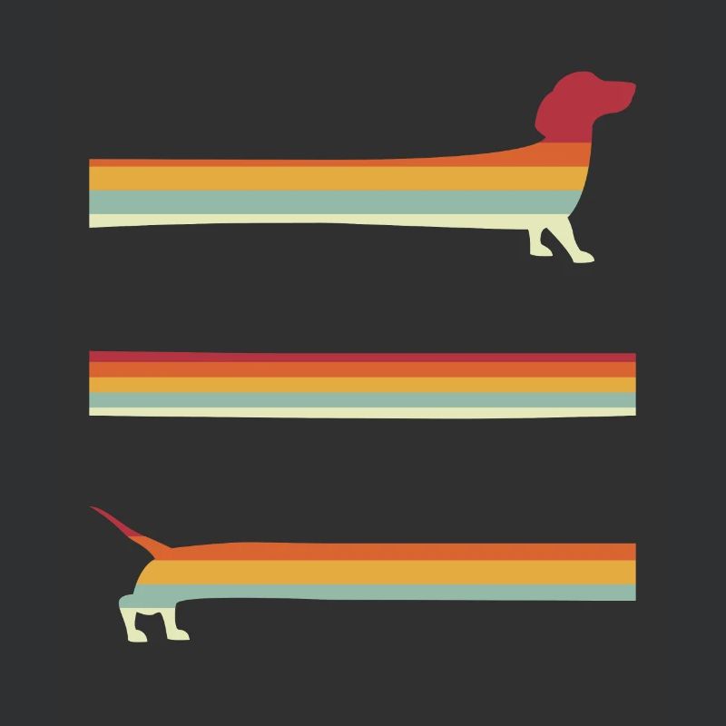 Extra Long Retro Dachshund