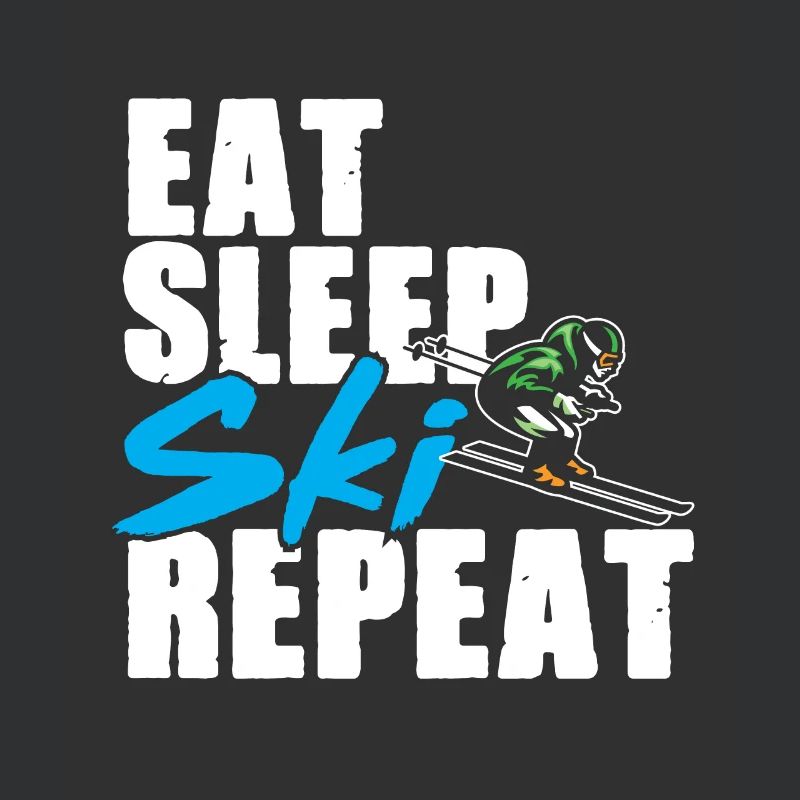 Eat Sleep Ski Repeat Geschenkidee Skifahrer