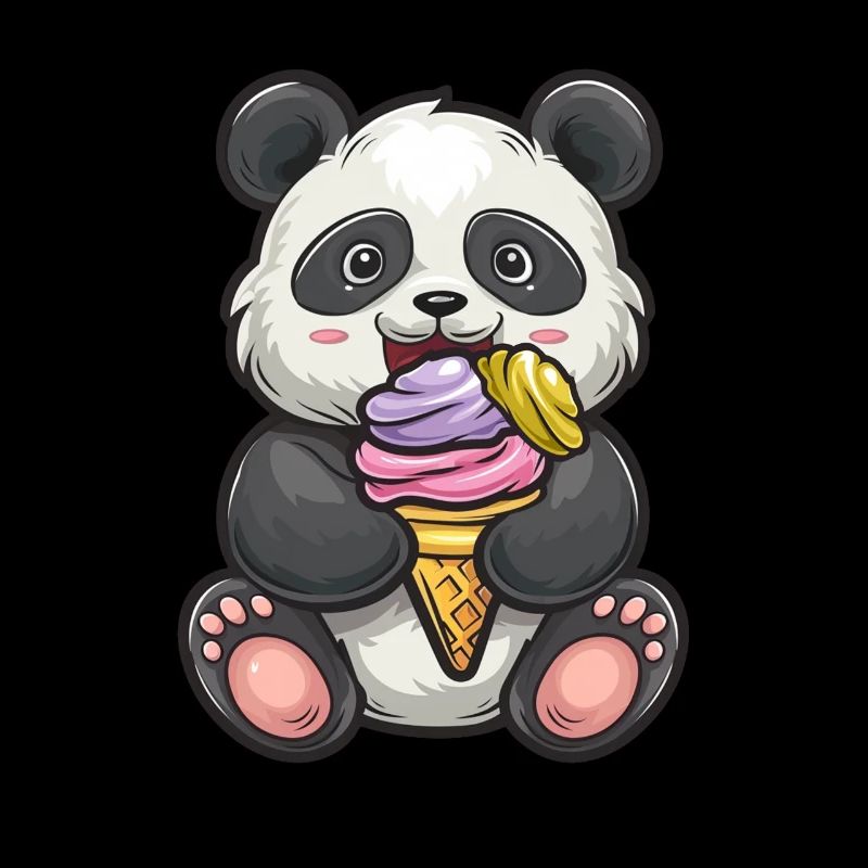 Panda Bear Ice Cream Japanese Giant Panda