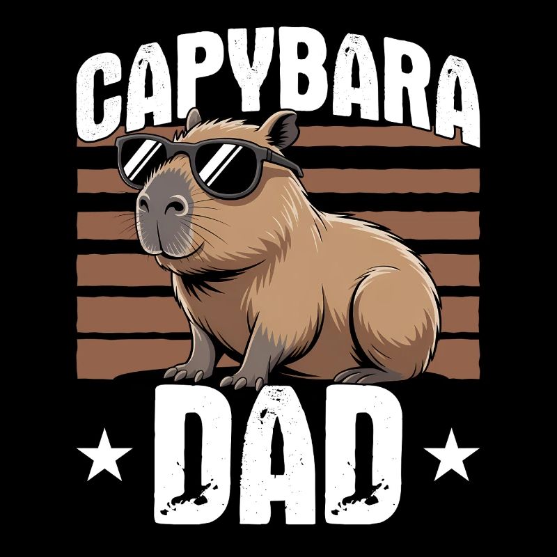Funny Capybara Dad