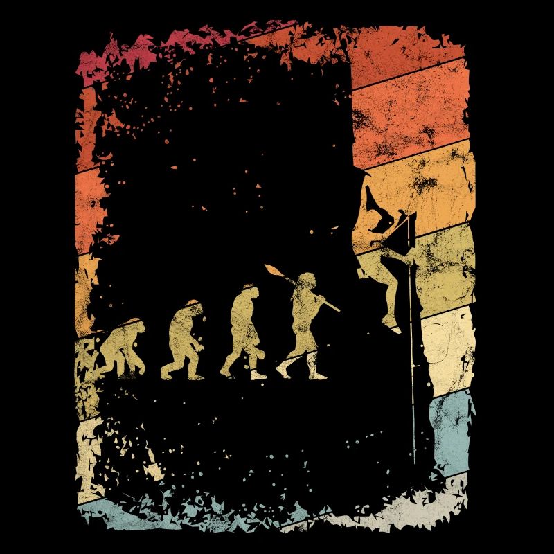 Climbing Evolution Gift Vinatge Retro