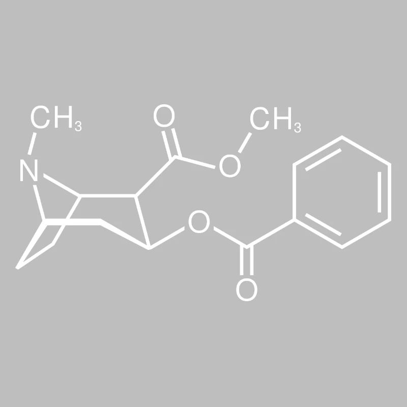 Cocaine molecule structural formula