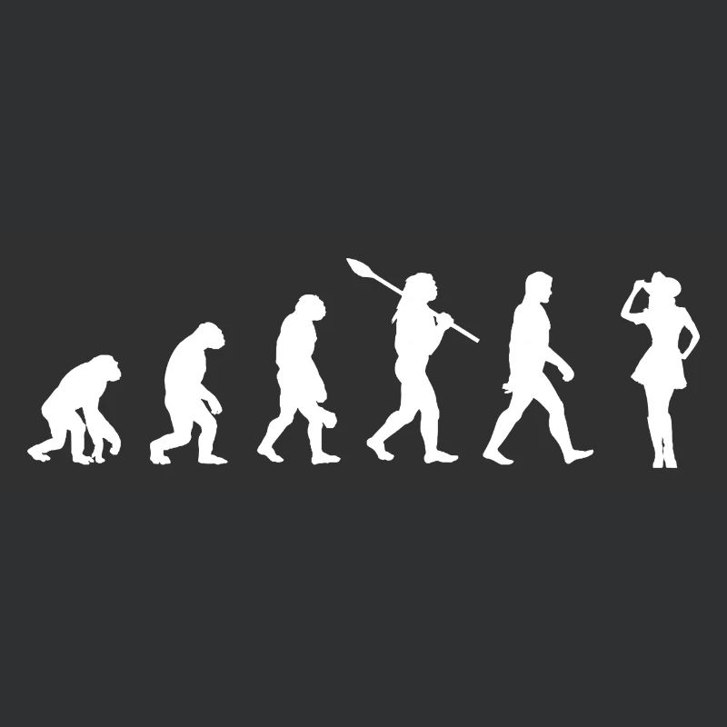 Landmädchen mit Rock - Evolution des Menschen