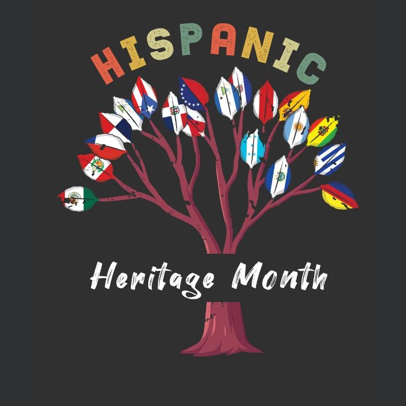 Tree Flags Leaf Hispanic Heritage Month