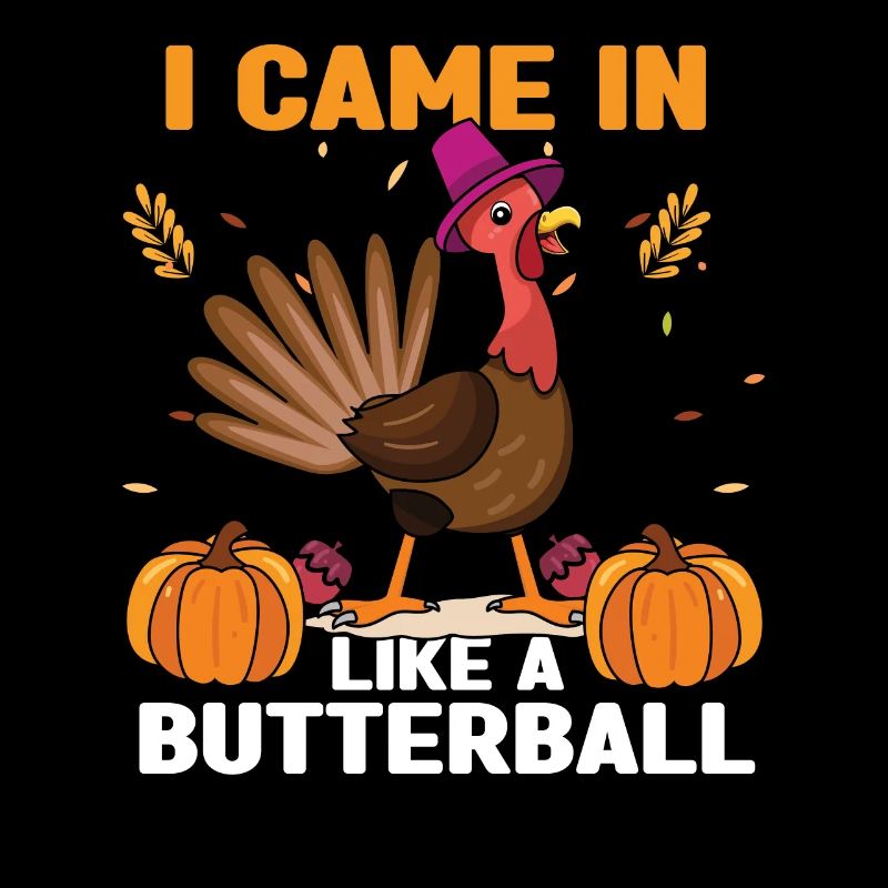 Funny Pumpkin And Turkey Fall Autumn Thanksgiving