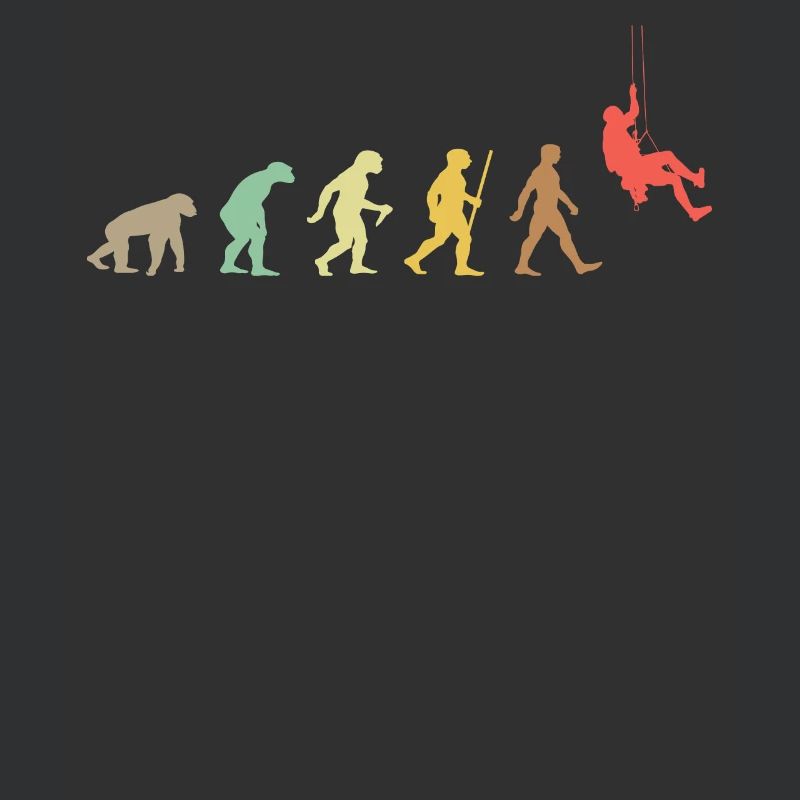 Climbing Retro Rock Climbing Evolution Climber