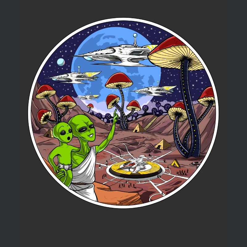 Psychedelic Alien Magic Mushrooms