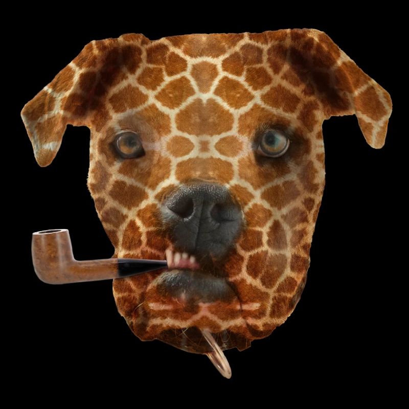 Pipa da fumo della pelle della giraffa del cane