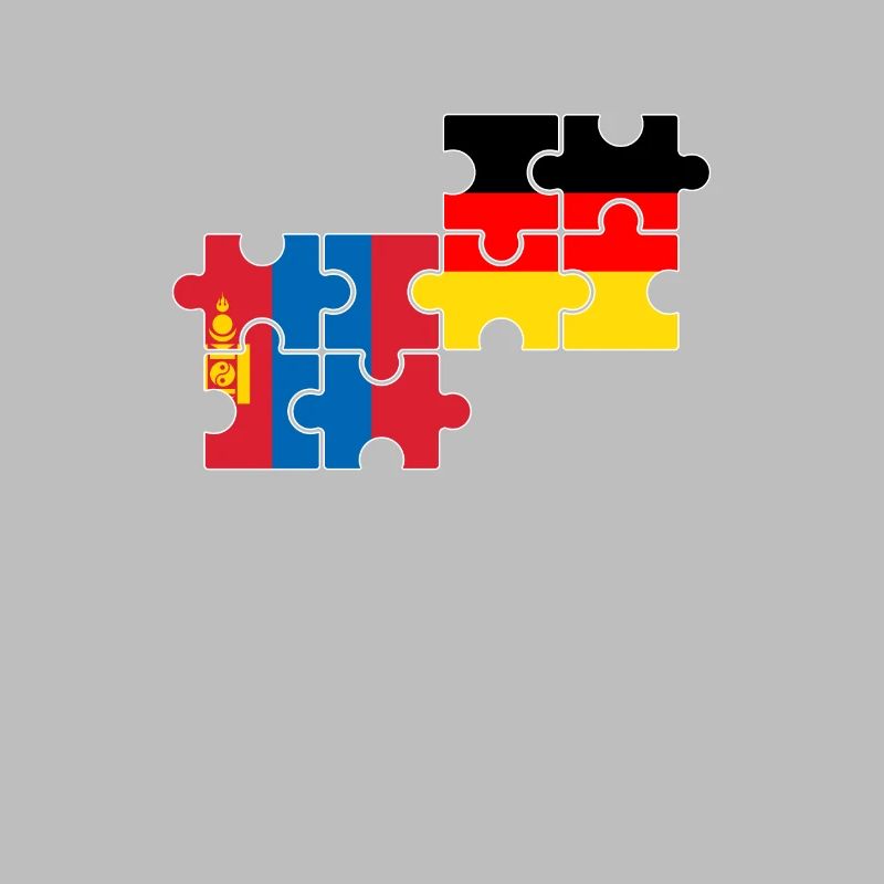 Mongolia Germany Flag German Mongolian