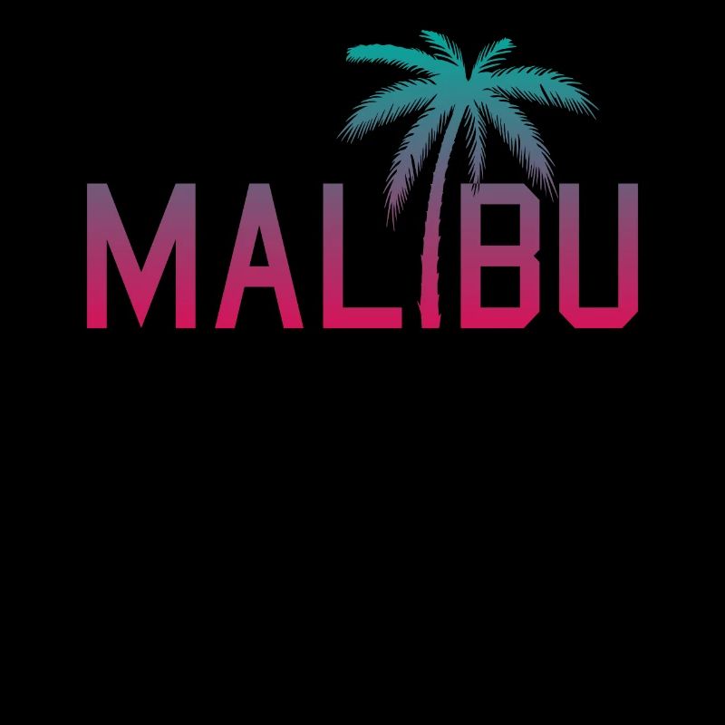 Néon Malibu Palm Tree Style rétro