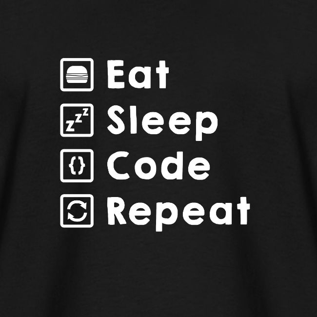 Eat Sleep Code Repeat light