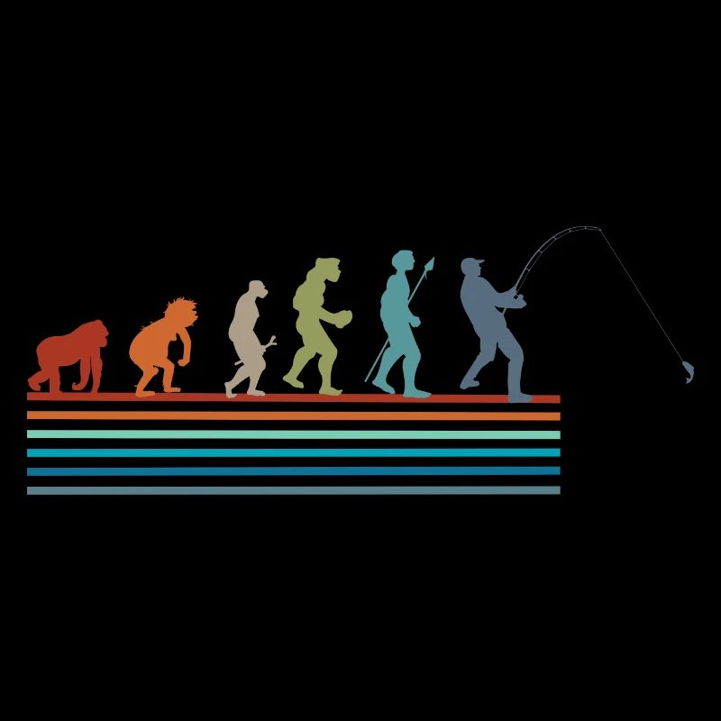 Évolution rétro vintage Pêcheur