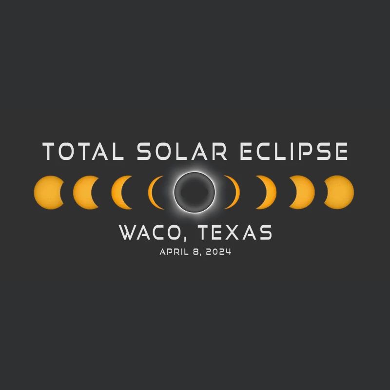 Waco Texas Solar Eclipse 2024 8 avril Souvenir