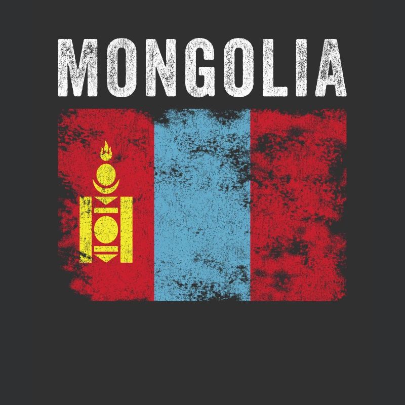 Mongolia Flag Distressed Mongolian Flag