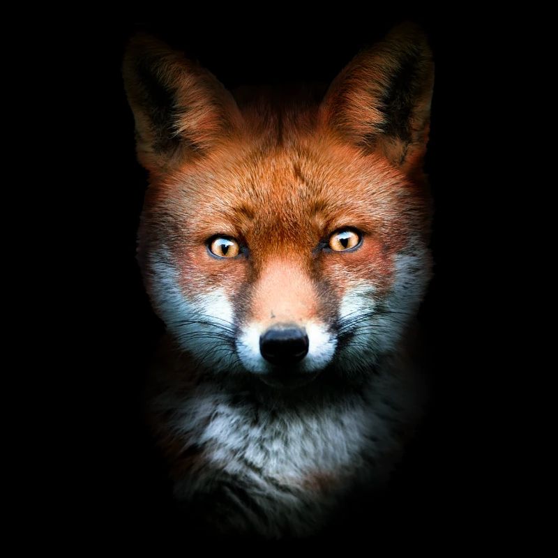 Fox Animals Head Gift Red Fox Art