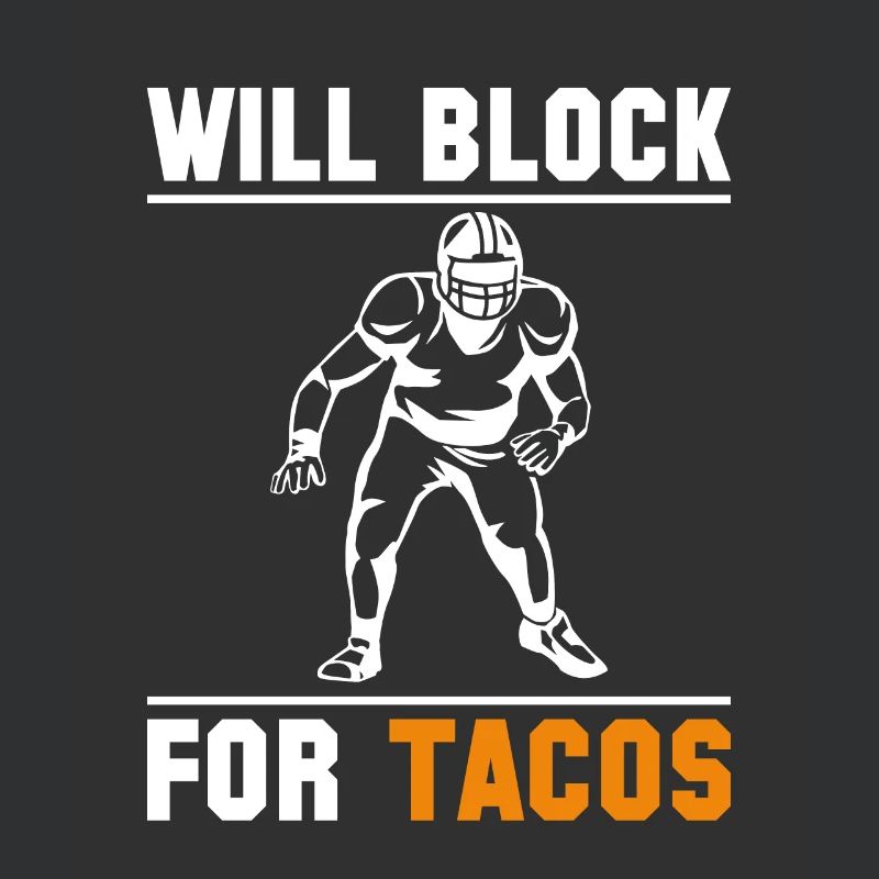 Will Block For Tacos Lineman Linebacker Shirt
