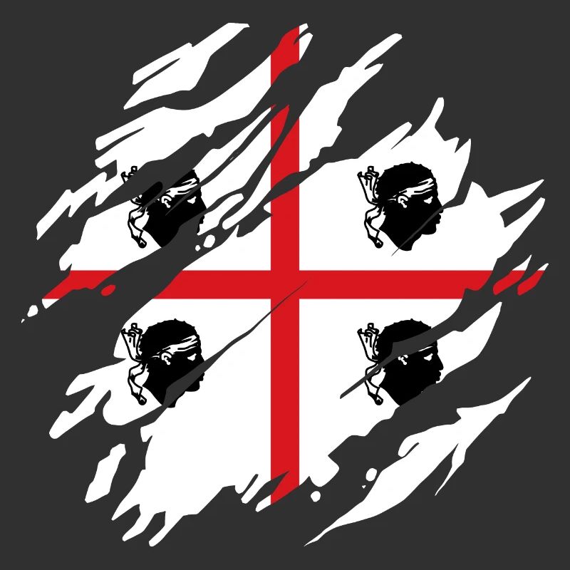 Sardaigne Drapeau Scratch Drapeau sarde Sardegna