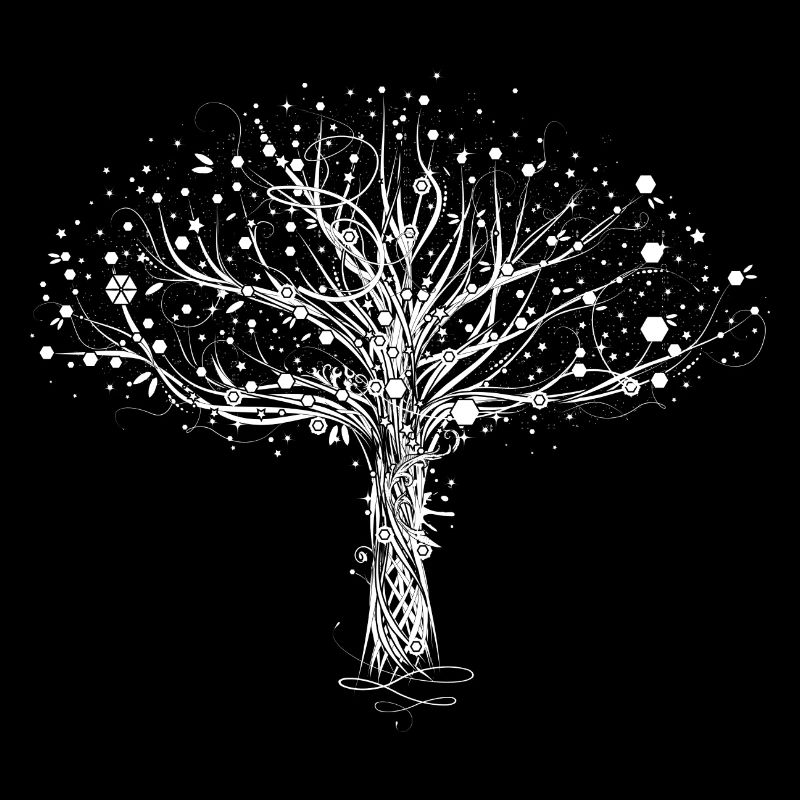 A white tree