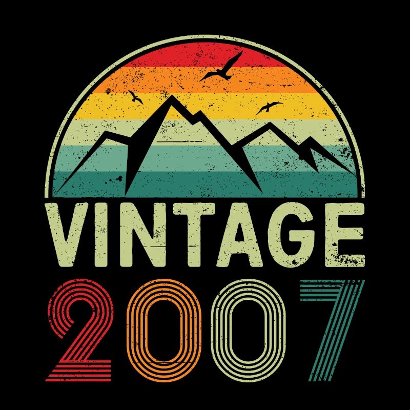 Vintage Mountain Sunset Design