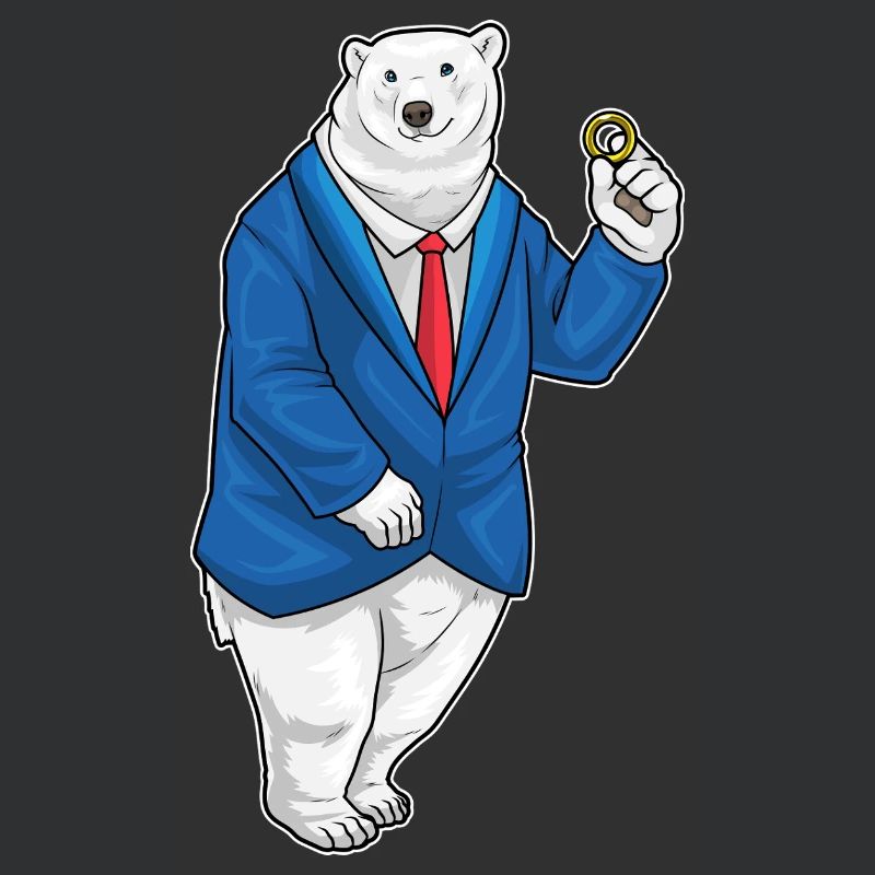 Eisbär Bräutigam Ehering Hochzeit