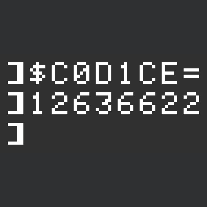 C0D1CE Codice 8-Bit Esadecimal Code Nerd Pix
