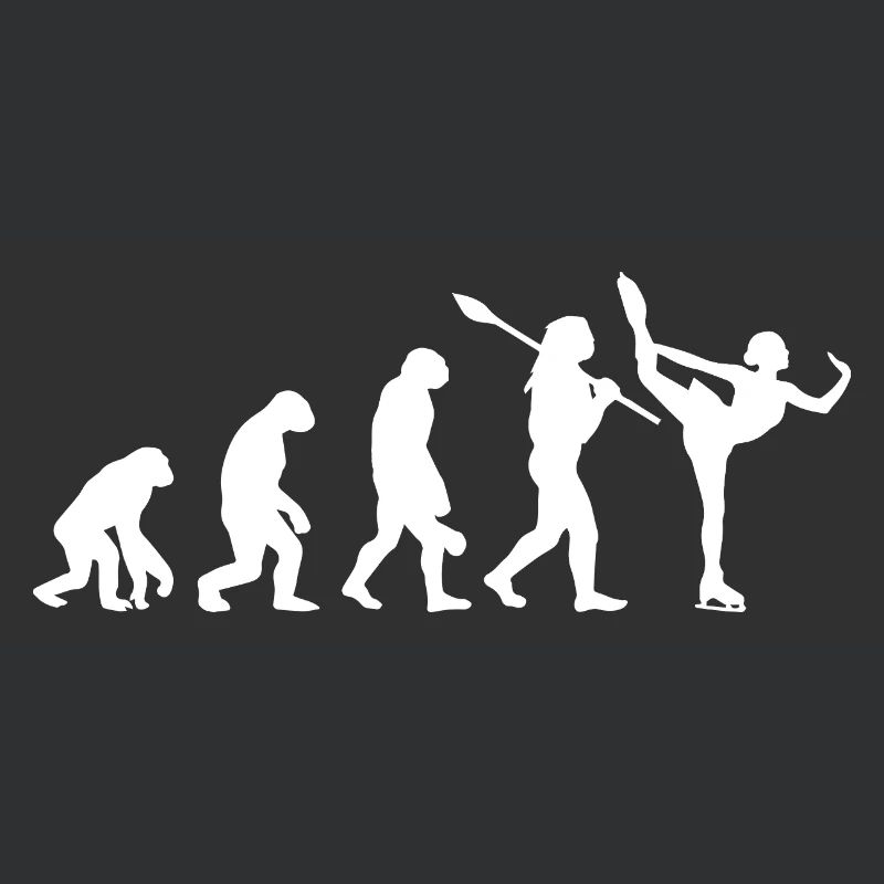 Entwicklung des Mannes, Eiskunstlauf-Mädchen, Eislauf-Mädchen