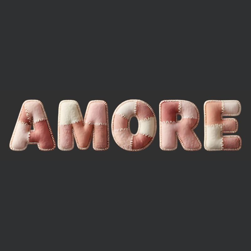 Amore Plush Stitch Patchwork Gift