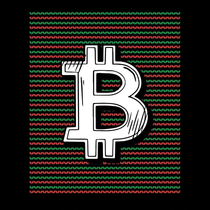Bitcoin vert et rouge