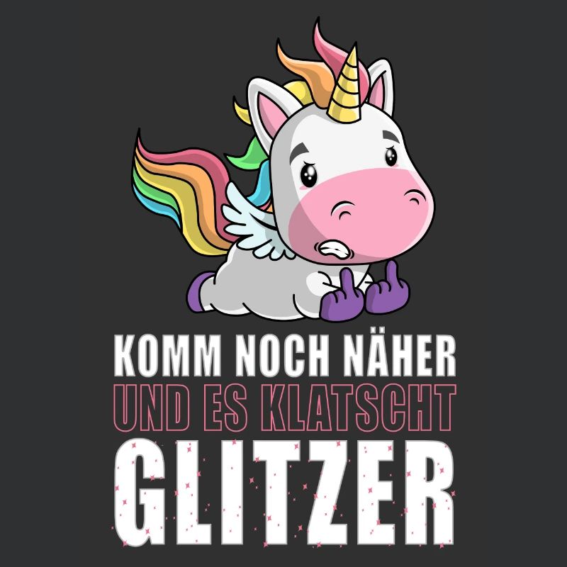 Noch näher es klatscht Glitzer Einhorn Geschenk