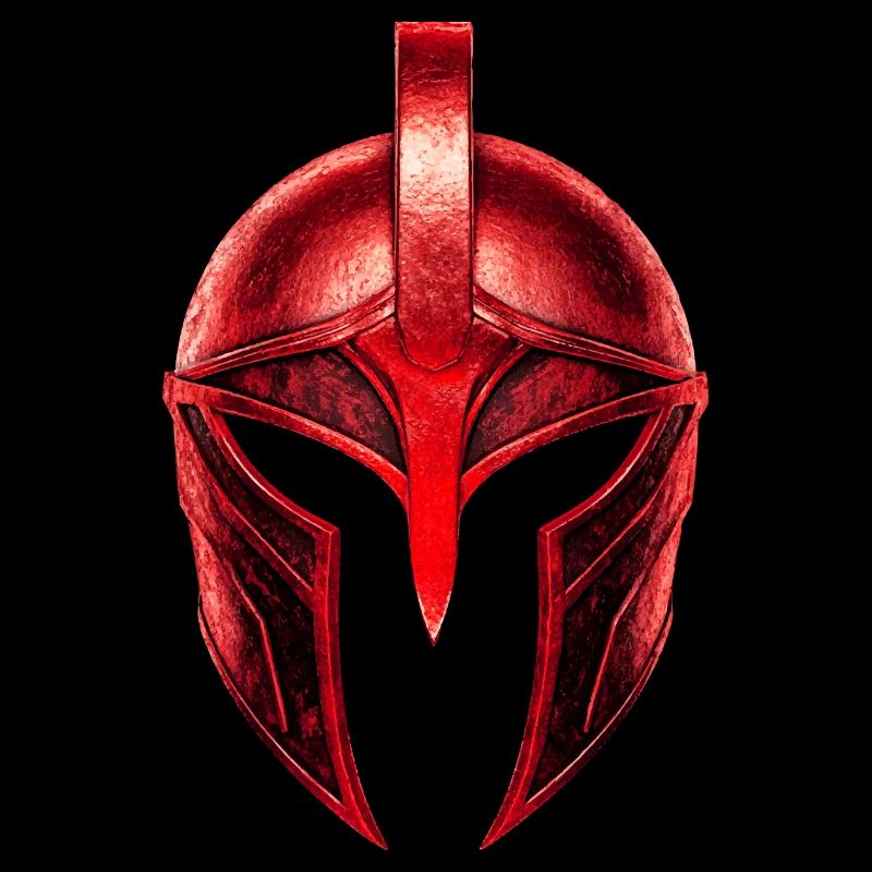 Spartaner Helm Symbol Rot Gladiator