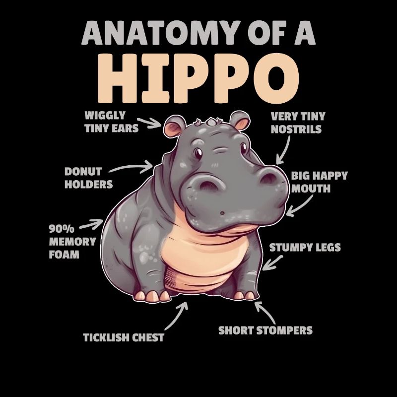 Explication de l’hippopotame doux Anatomie d’un hippopotame