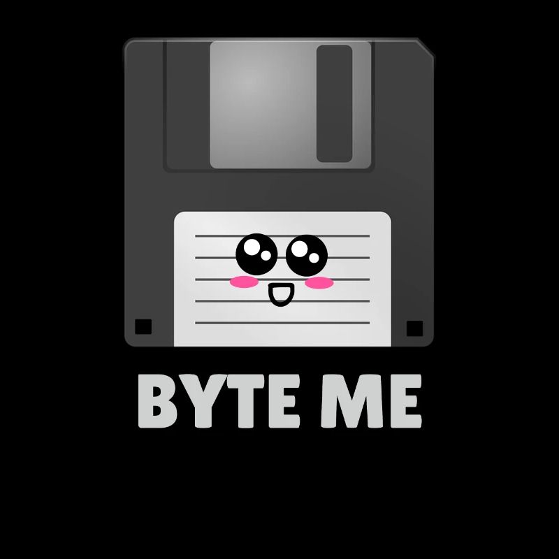 Byte Me Cute Diskette Pun