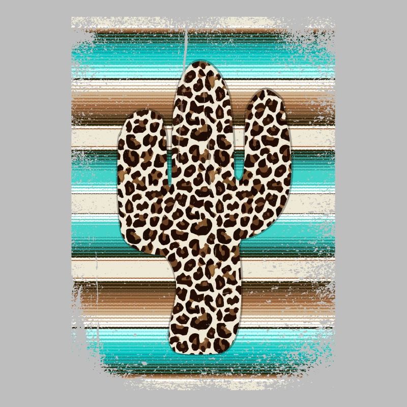 Funny Leopard Cactus Serape Cactus print Turquoise