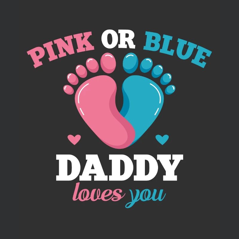 Pink Oder Blue Daddy Liebt Dich Vater Geschlecht
